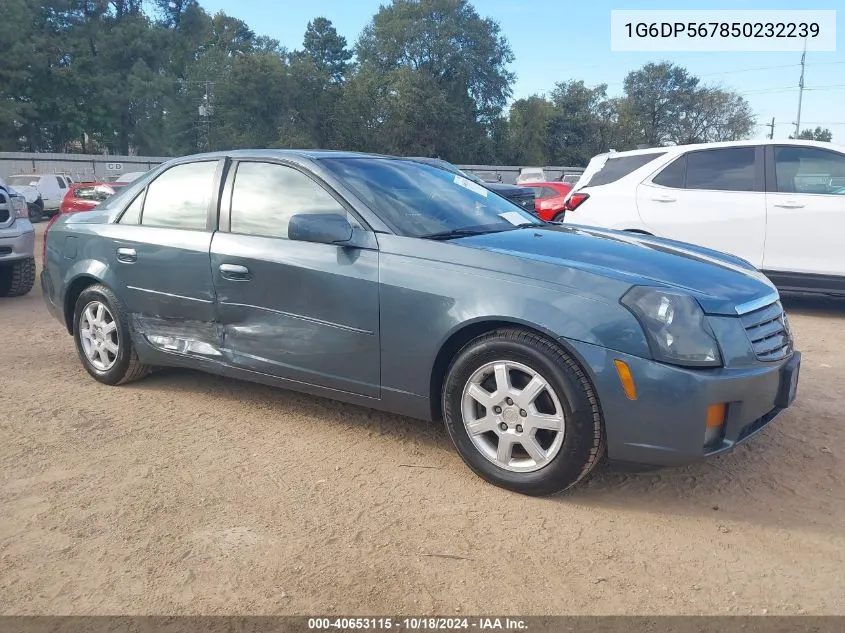 2005 Cadillac Cts Standard VIN: 1G6DP567850232239 Lot: 40653115