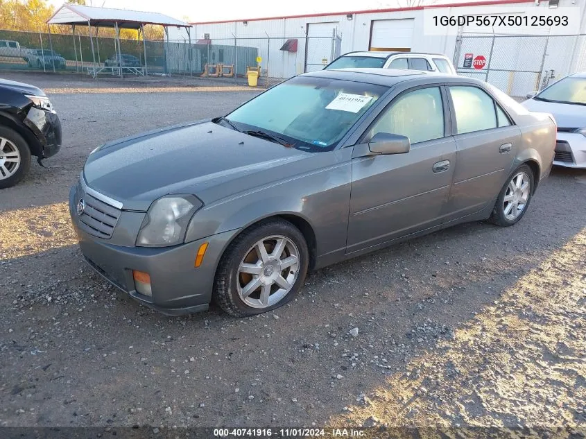 2005 Cadillac Cts Standard VIN: 1G6DP567X50125693 Lot: 40741916