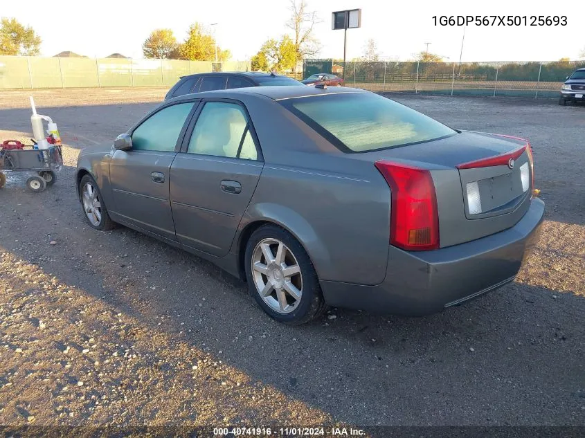 2005 Cadillac Cts Standard VIN: 1G6DP567X50125693 Lot: 40741916