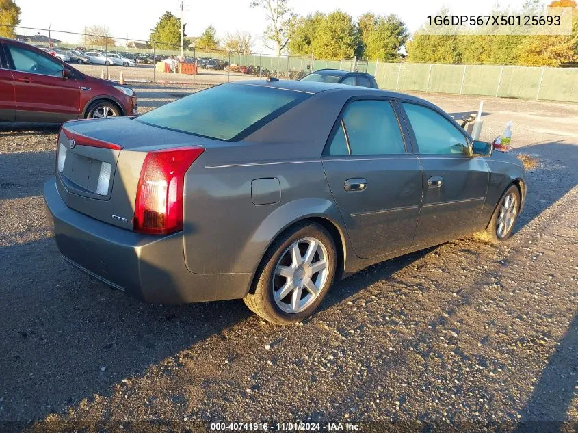 2005 Cadillac Cts Standard VIN: 1G6DP567X50125693 Lot: 40741916