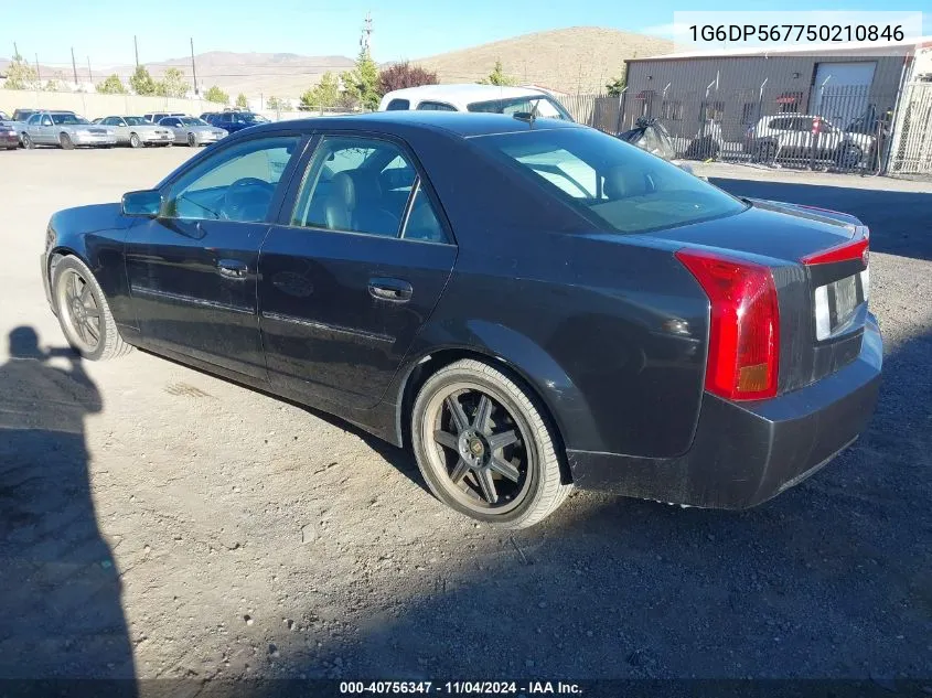 2005 Cadillac Cts Hi Feature V6 VIN: 1G6DP567750210846 Lot: 40756347