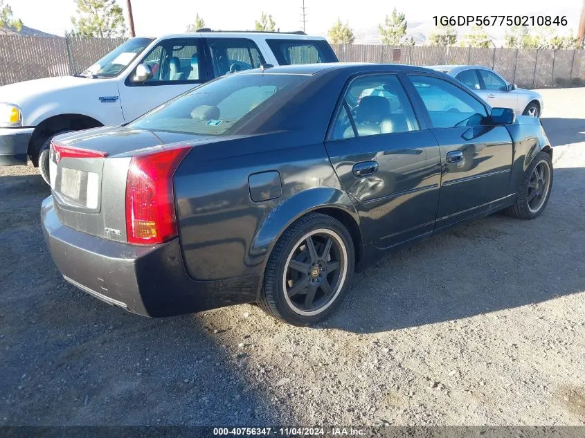 2005 Cadillac Cts Hi Feature V6 VIN: 1G6DP567750210846 Lot: 40756347