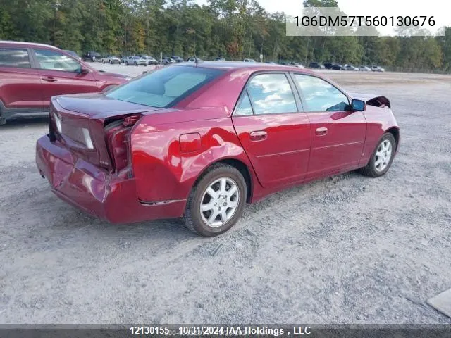 2006 Cadillac Cts VIN: 1G6DM57T560130676 Lot: 12130155