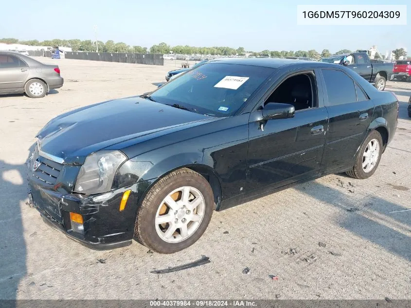 2006 Cadillac Cts Standard VIN: 1G6DM57T960204309 Lot: 40379984