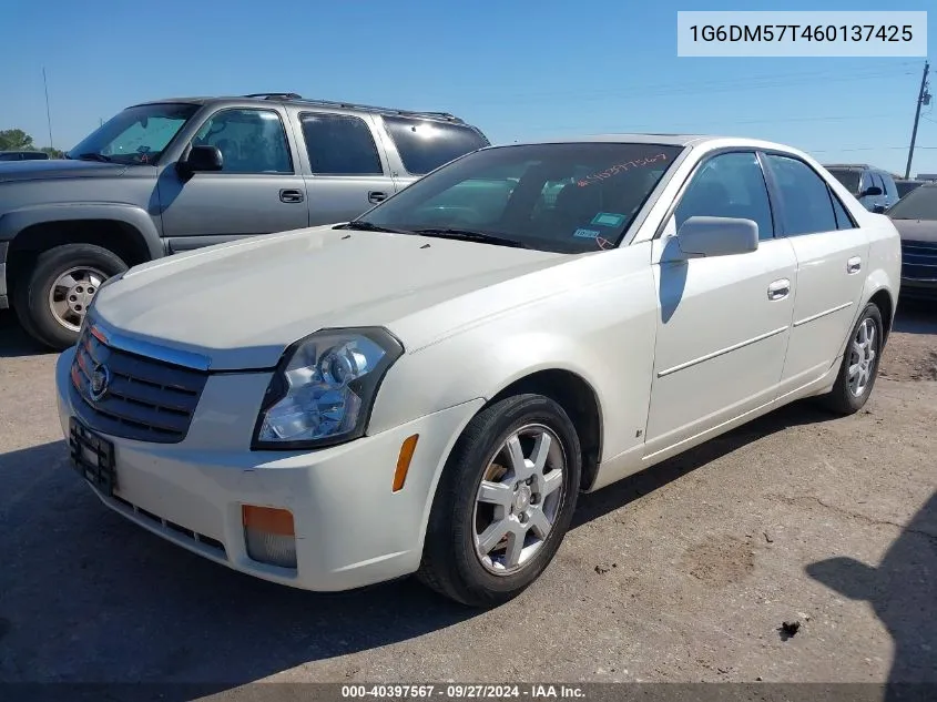 2006 Cadillac Cts Standard VIN: 1G6DM57T460137425 Lot: 40397567