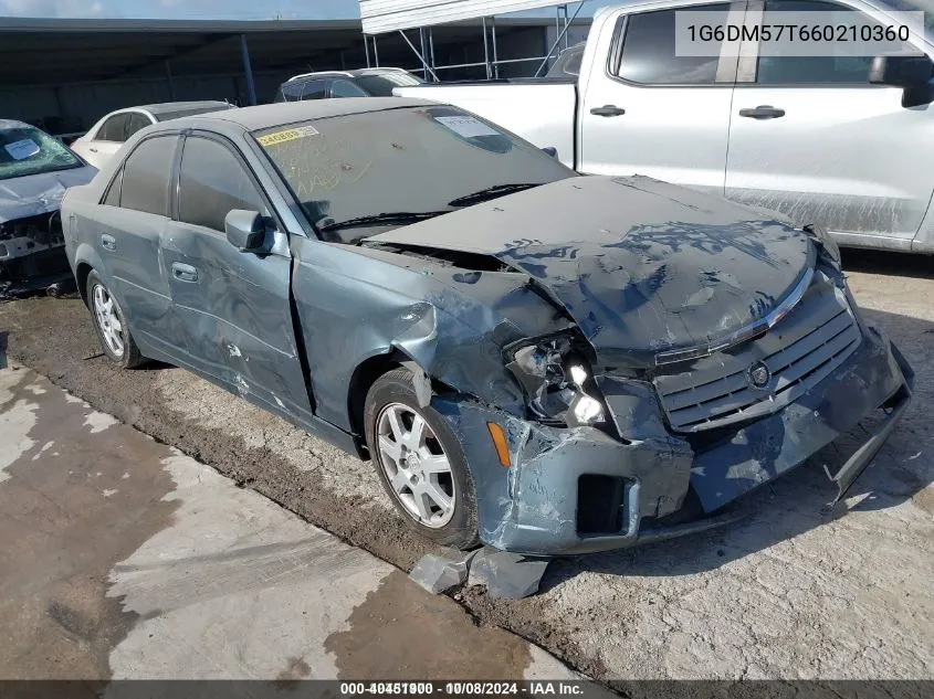 2006 Cadillac Cts Standard VIN: 1G6DM57T660210360 Lot: 40451900