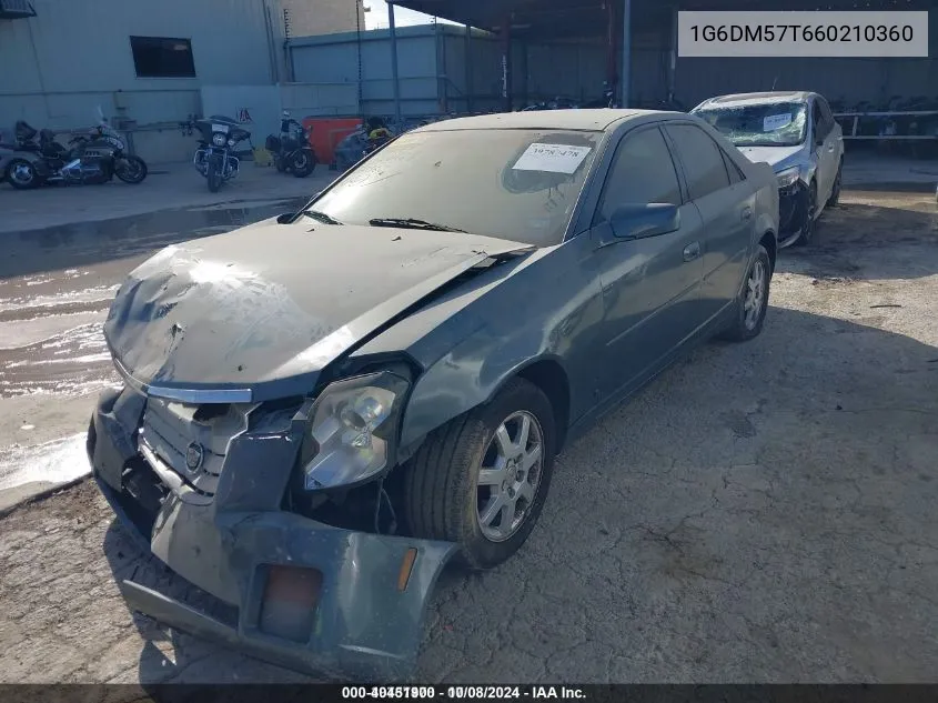 2006 Cadillac Cts Standard VIN: 1G6DM57T660210360 Lot: 40451900