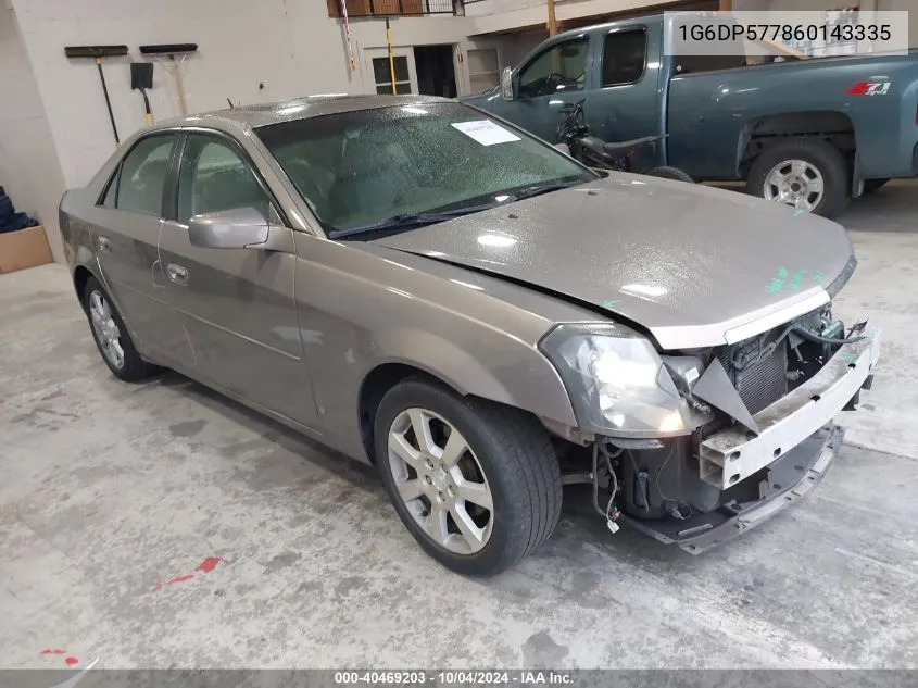 2006 Cadillac Cts Standard VIN: 1G6DP577860143335 Lot: 40469203