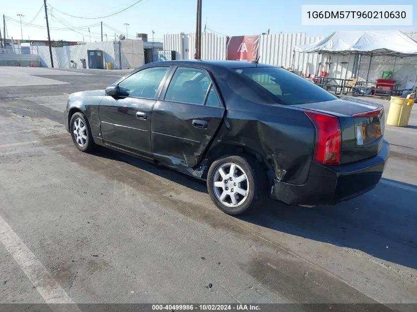 2006 Cadillac Cts Standard VIN: 1G6DM57T960210630 Lot: 40499986