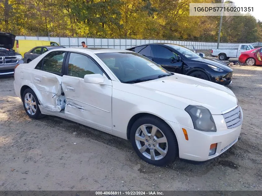 2006 Cadillac Cts Standard VIN: 1G6DP577160201351 Lot: 40656911