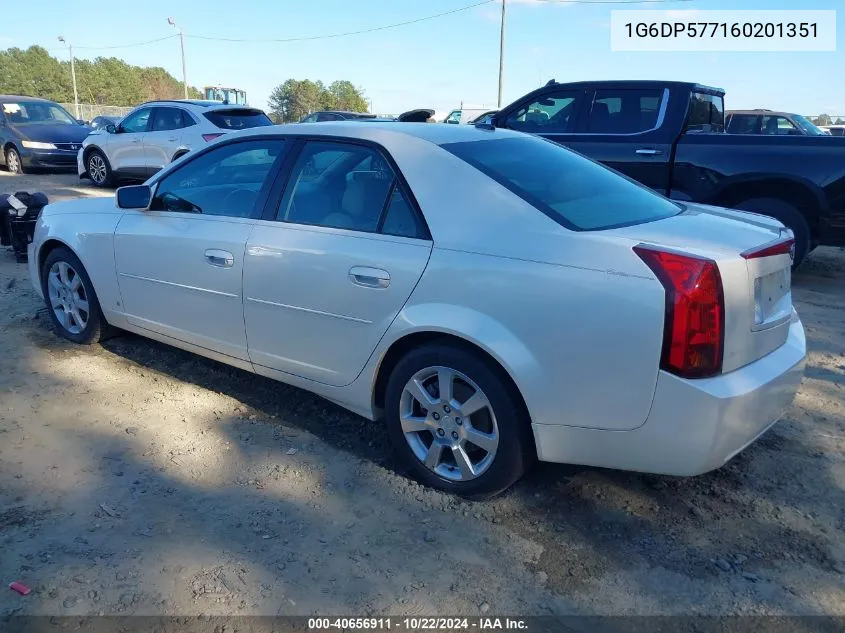 2006 Cadillac Cts Standard VIN: 1G6DP577160201351 Lot: 40656911