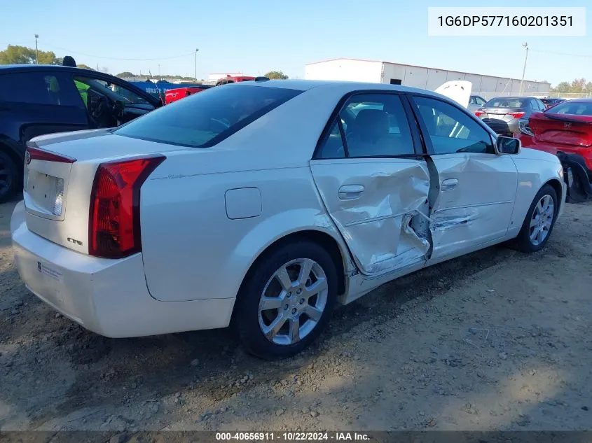 2006 Cadillac Cts Standard VIN: 1G6DP577160201351 Lot: 40656911