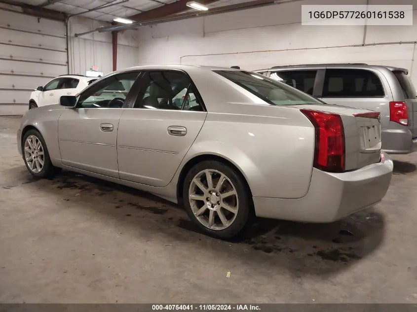 2006 Cadillac Cts Standard VIN: 1G6DP577260161538 Lot: 40754041