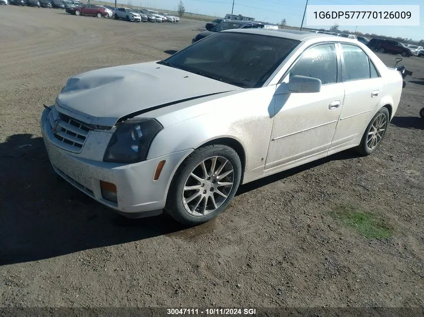 2007 Cadillac Cts Hi Feature V6 VIN: 1G6DP577770126009 Lot: 30047111