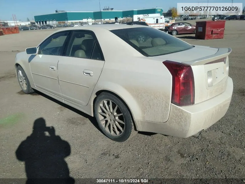 2007 Cadillac Cts Hi Feature V6 VIN: 1G6DP577770126009 Lot: 30047111