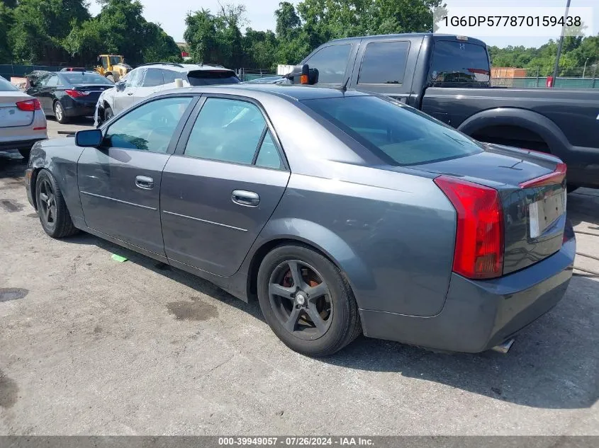 2007 Cadillac Cts Standard VIN: 1G6DP577870159438 Lot: 39949057