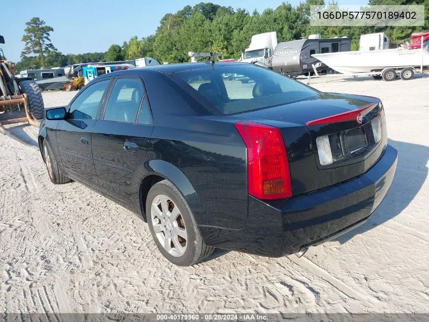 2007 Cadillac Cts Standard VIN: 1G6DP577570189402 Lot: 40179960