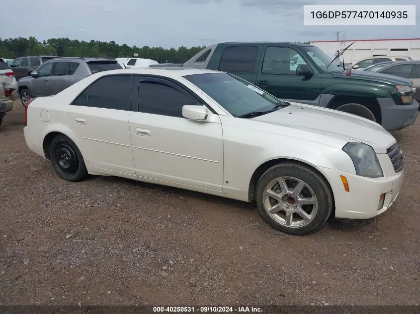 2007 Cadillac Cts Standard VIN: 1G6DP577470140935 Lot: 40250531