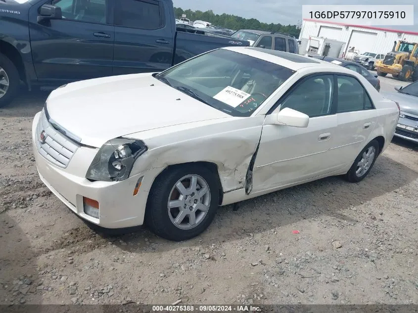 2007 Cadillac Cts Hi Feature V6 VIN: 1G6DP577970175910 Lot: 40275388