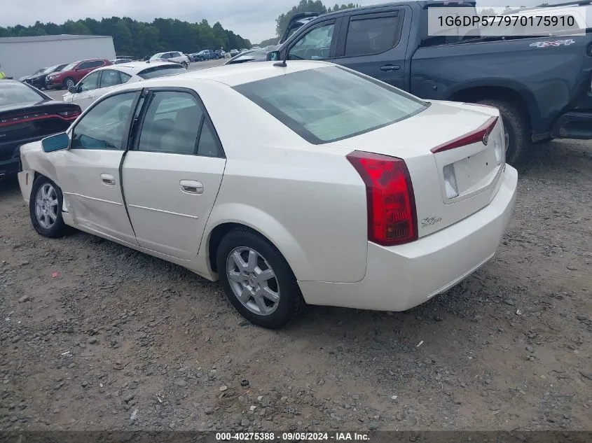 2007 Cadillac Cts Hi Feature V6 VIN: 1G6DP577970175910 Lot: 40275388