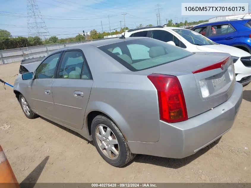 2007 Cadillac Cts VIN: 1G6DM57TX70160175 Lot: 40275428