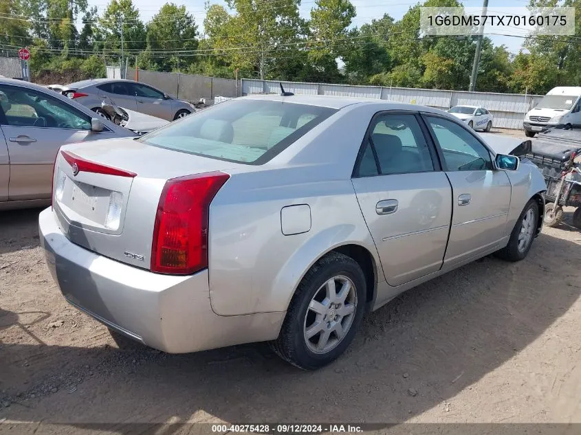 2007 Cadillac Cts VIN: 1G6DM57TX70160175 Lot: 40275428