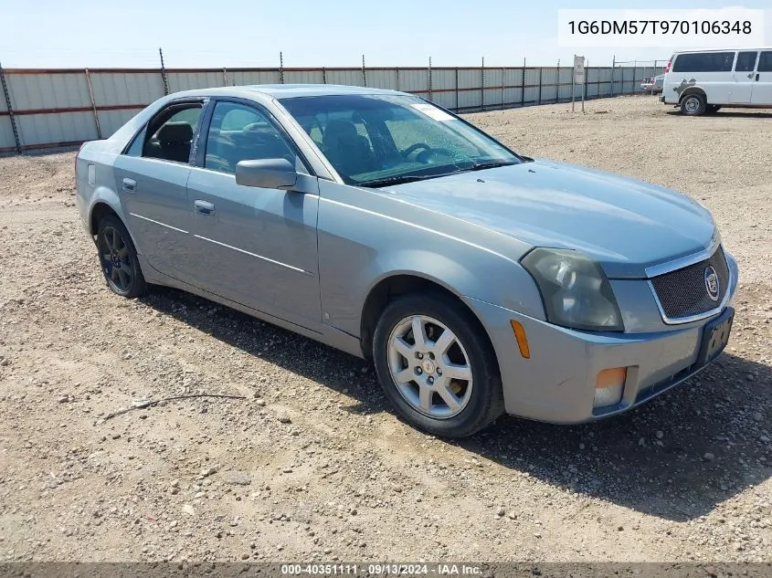 2007 Cadillac Cts VIN: 1G6DM57T970106348 Lot: 40351111