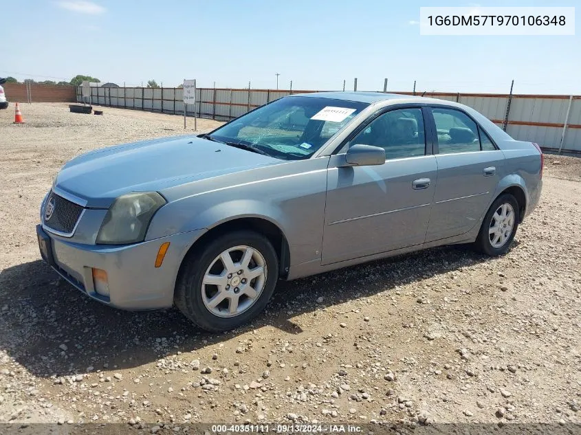 2007 Cadillac Cts VIN: 1G6DM57T970106348 Lot: 40351111