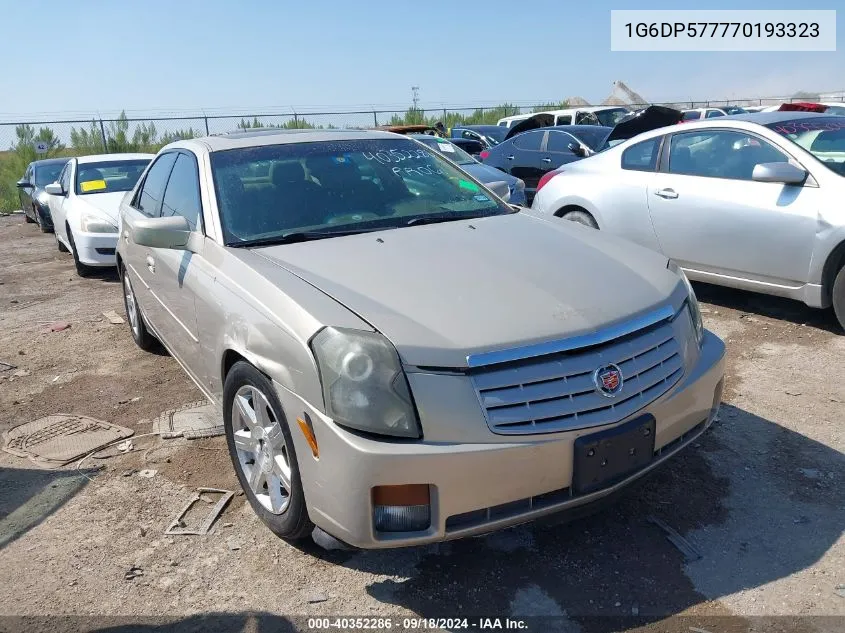 2007 Cadillac Cts Standard VIN: 1G6DP577770193323 Lot: 40352286