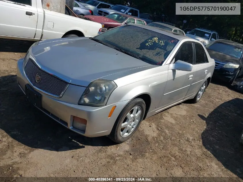 2007 Cadillac Cts Standard VIN: 1G6DP577570190047 Lot: 40396341