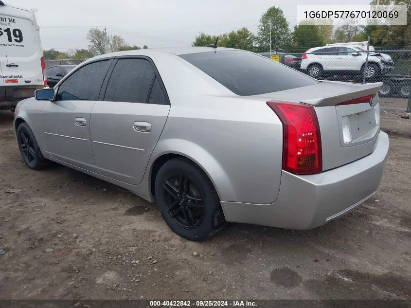 2007 Cadillac Cts Standard VIN: 1G6DP577670120069 Lot: 40422842