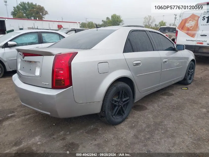 2007 Cadillac Cts Standard VIN: 1G6DP577670120069 Lot: 40422842