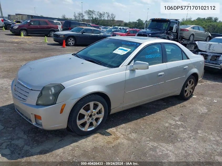 2007 Cadillac Cts Standard VIN: 1G6DP577170102112 Lot: 40426433