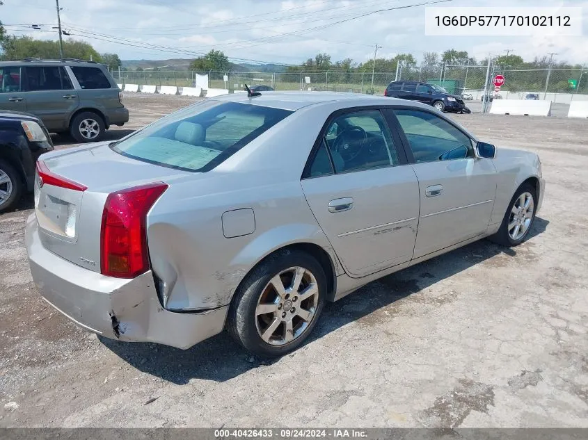 1G6DP577170102112 2007 Cadillac Cts Standard