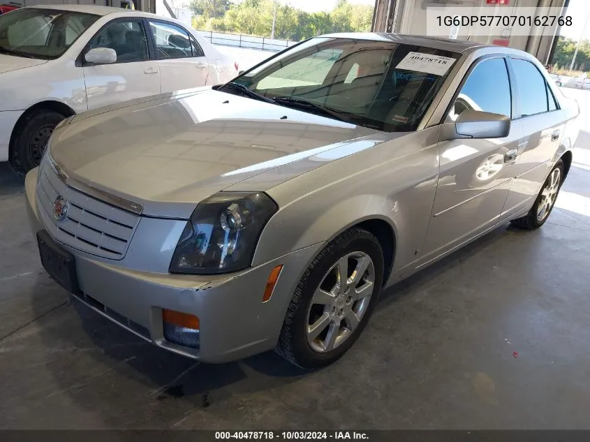 2007 Cadillac Cts Standard VIN: 1G6DP577070162768 Lot: 40478718