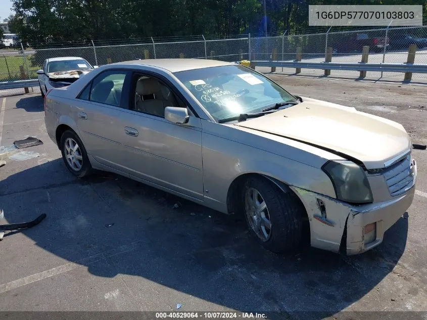 2007 Cadillac Cts Hi Feature V6 VIN: 1G6DP577070103803 Lot: 40529064