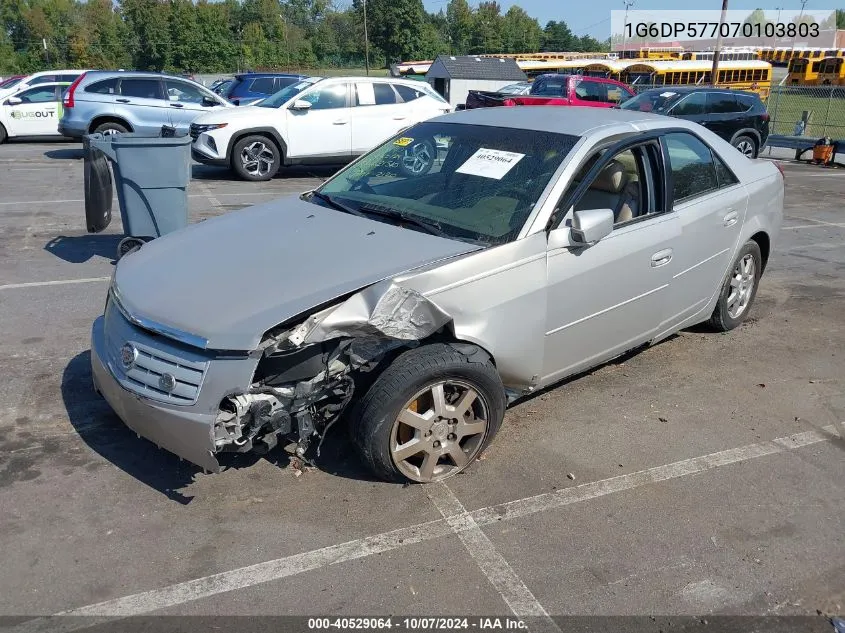 2007 Cadillac Cts Hi Feature V6 VIN: 1G6DP577070103803 Lot: 40529064