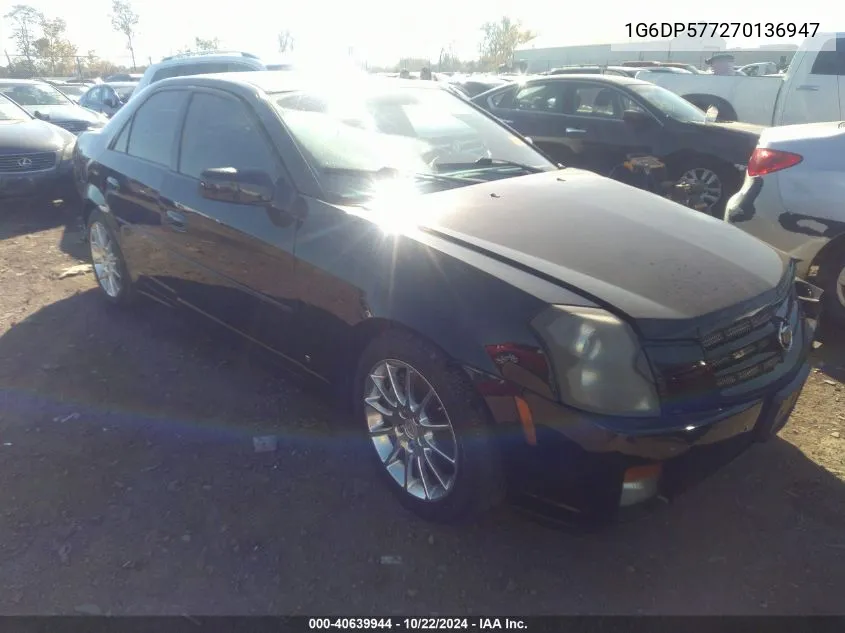 1G6DP577270136947 2007 Cadillac Cts Standard