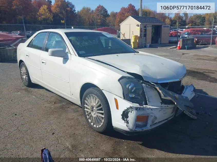 2007 Cadillac Cts Standard VIN: 1G6DP577170184472 Lot: 40649587