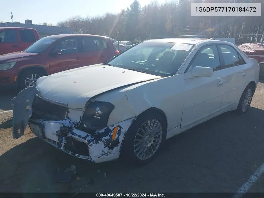 2007 Cadillac Cts Standard VIN: 1G6DP577170184472 Lot: 40649587