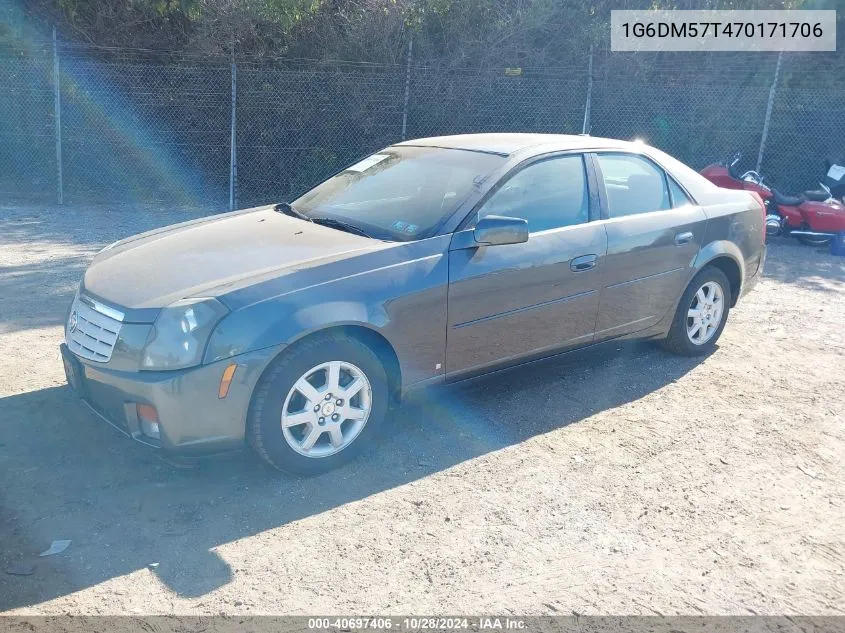 2007 Cadillac Cts Standard VIN: 1G6DM57T470171706 Lot: 40697406