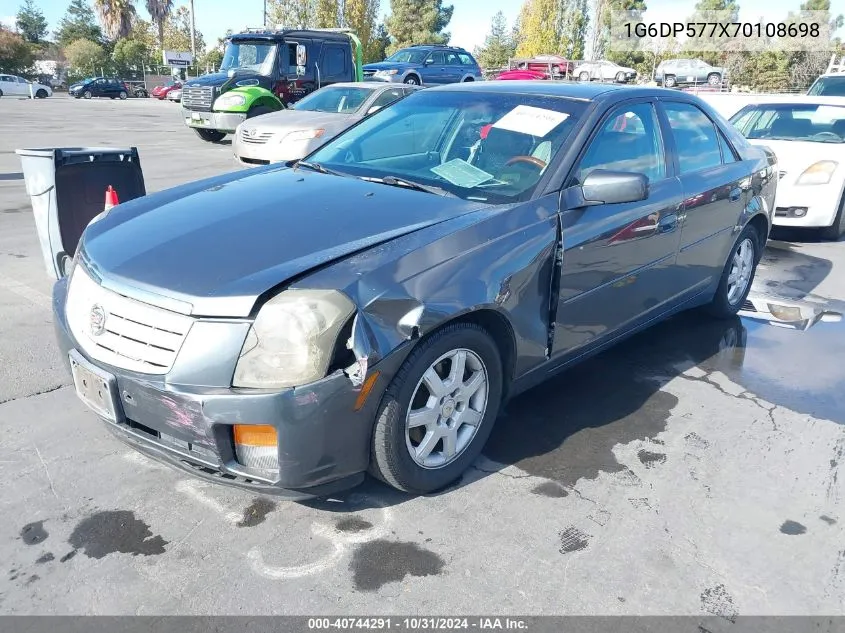 2007 Cadillac Cts Standard VIN: 1G6DP577X70108698 Lot: 40744291