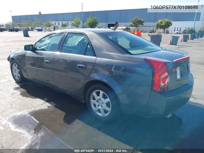 2007 Cadillac Cts Standard VIN: 1G6DP577X70108698 Lot: 40744291