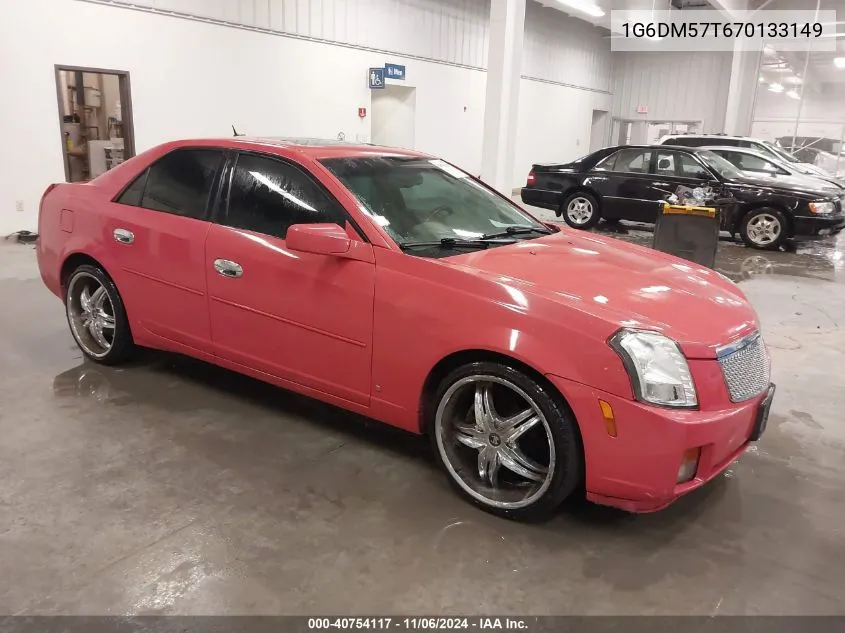 2007 Cadillac Cts Standard VIN: 1G6DM57T670133149 Lot: 40754117