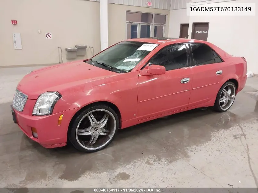 2007 Cadillac Cts Standard VIN: 1G6DM57T670133149 Lot: 40754117