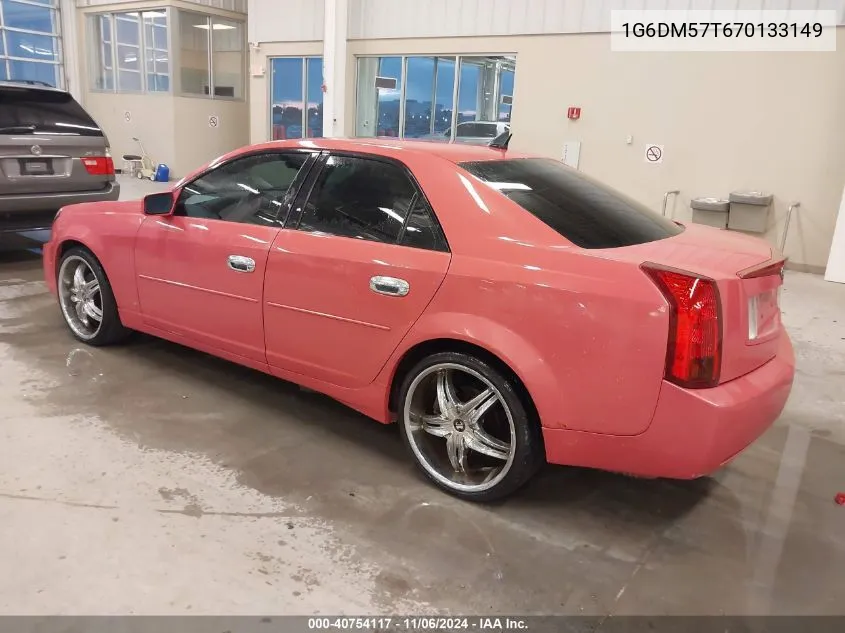 2007 Cadillac Cts Standard VIN: 1G6DM57T670133149 Lot: 40754117