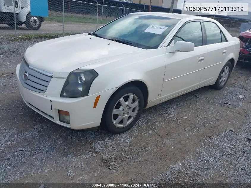 2007 Cadillac Cts Standard VIN: 1G6DP577170113319 Lot: 40799005