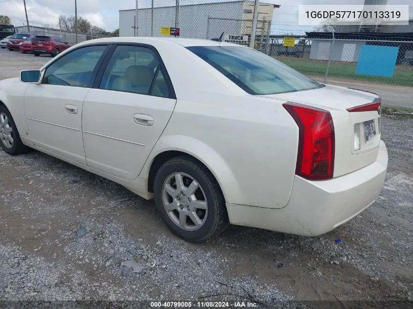 2007 Cadillac Cts Standard VIN: 1G6DP577170113319 Lot: 40799005