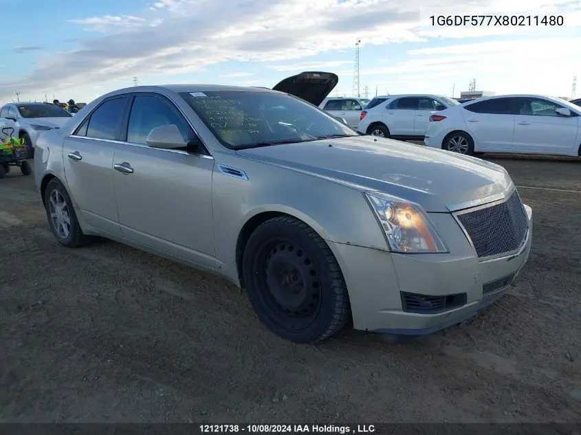 2008 Cadillac Cts VIN: 1G6DF577X80211480 Lot: 12121738