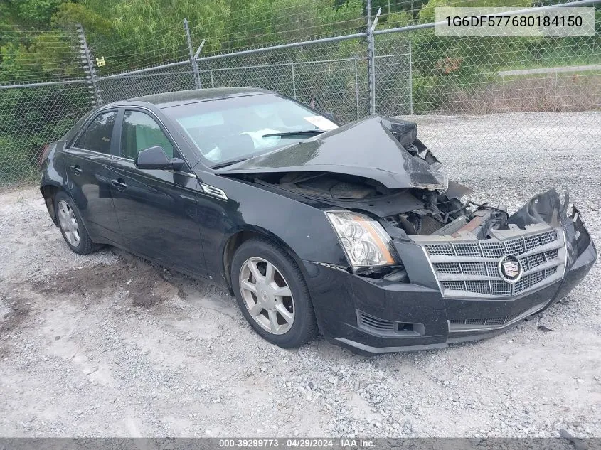 2008 Cadillac Cts Standard VIN: 1G6DF577680184150 Lot: 39299773